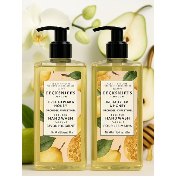 Pecksniff’s London Orchid Pear & Honey Hand Wash Jumbo 2-Pack 500ml Each NWT - Picture 1 of 3
